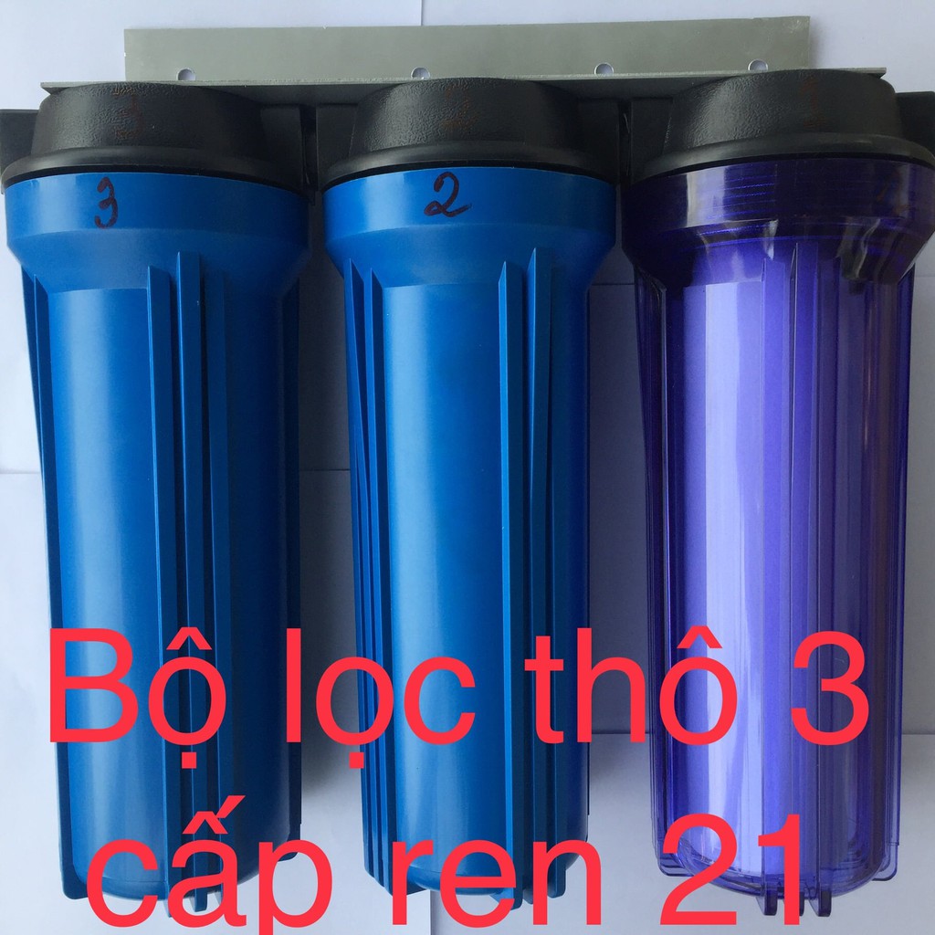 Bộ lọc nước sinh hoạt- Lọc nước thô đầu nguồn 3 cấp ren trong 21 | BigBuy360 - bigbuy360.vn