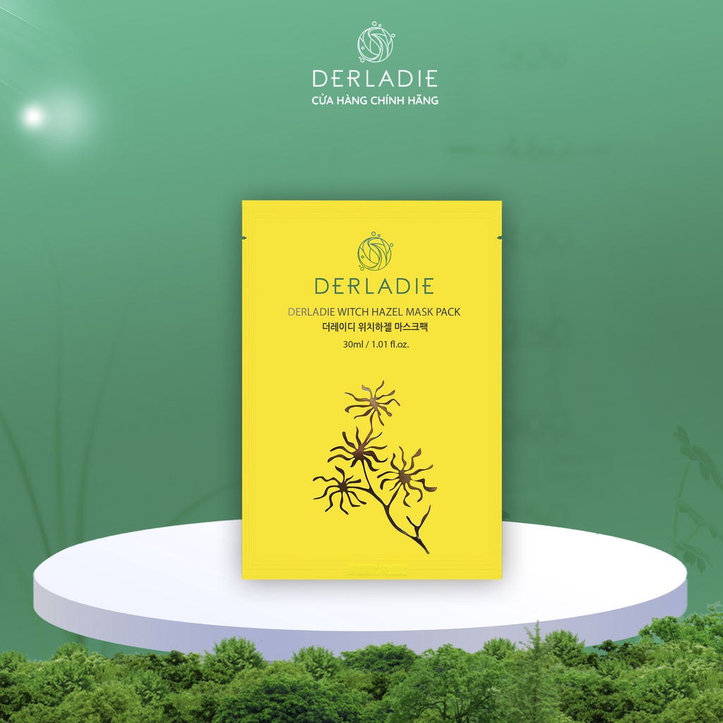 [Mã FMCGMALL -8% đơn 250K] Mặt Nạ Derladie Witch Hazel Mask Pack Giảm Mụn, Dưỡng Sáng Da 30ml