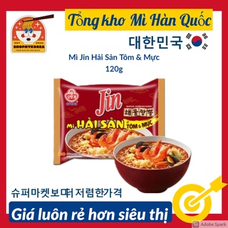 Mì Jin Ottogi hải sản vị tôm mực Hàn Quốc 120g