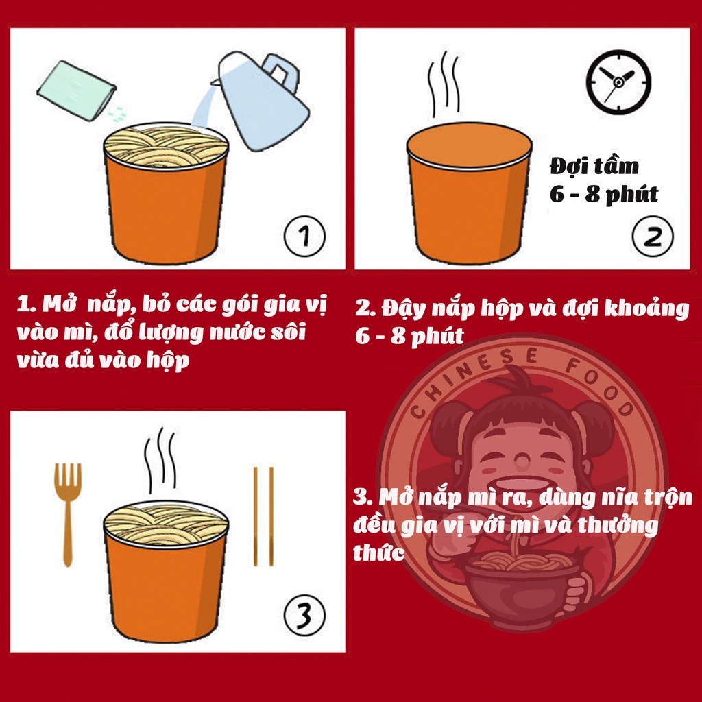 Mì Bò Trùng Khánh Vị Cay và Vị Bò Ít Cay