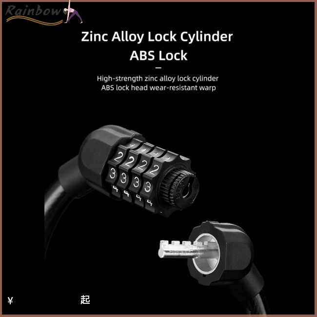 Ổ Khóa Bốn Số Thông Minh Chống Trộm Hình Oval Nhỏ Gọn Dành Cho Xe Đạp