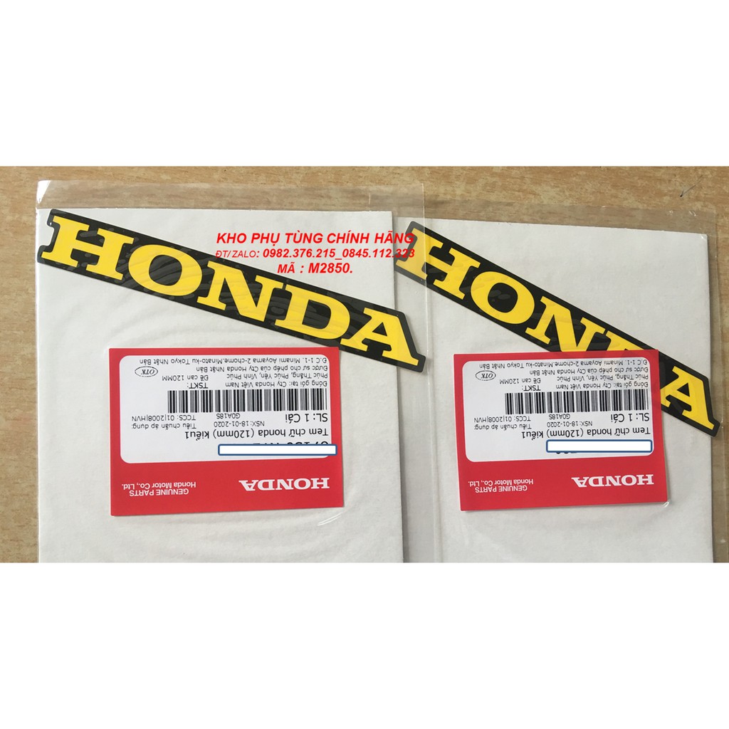 Tem chữ Honda (120 mm) - hàng chuẩn chính hãng Honda Việt Nam