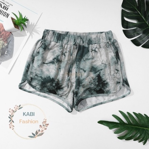 Quần đùi nữ KABI quần short thun cotton mặc nhà mặc ngủ hoa văn có túi thoáng mát dễ thương | BigBuy360 - bigbuy360.vn