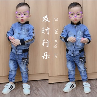 Sỉ set bộ jean màu xanh