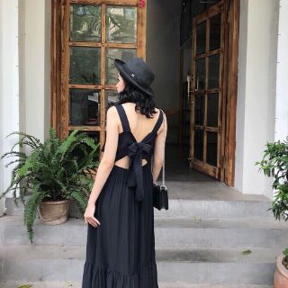 Đầm Maxi lưng nơ