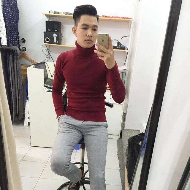 Áo len nam cổ lọ chất len cotton | BigBuy360 - bigbuy360.vn