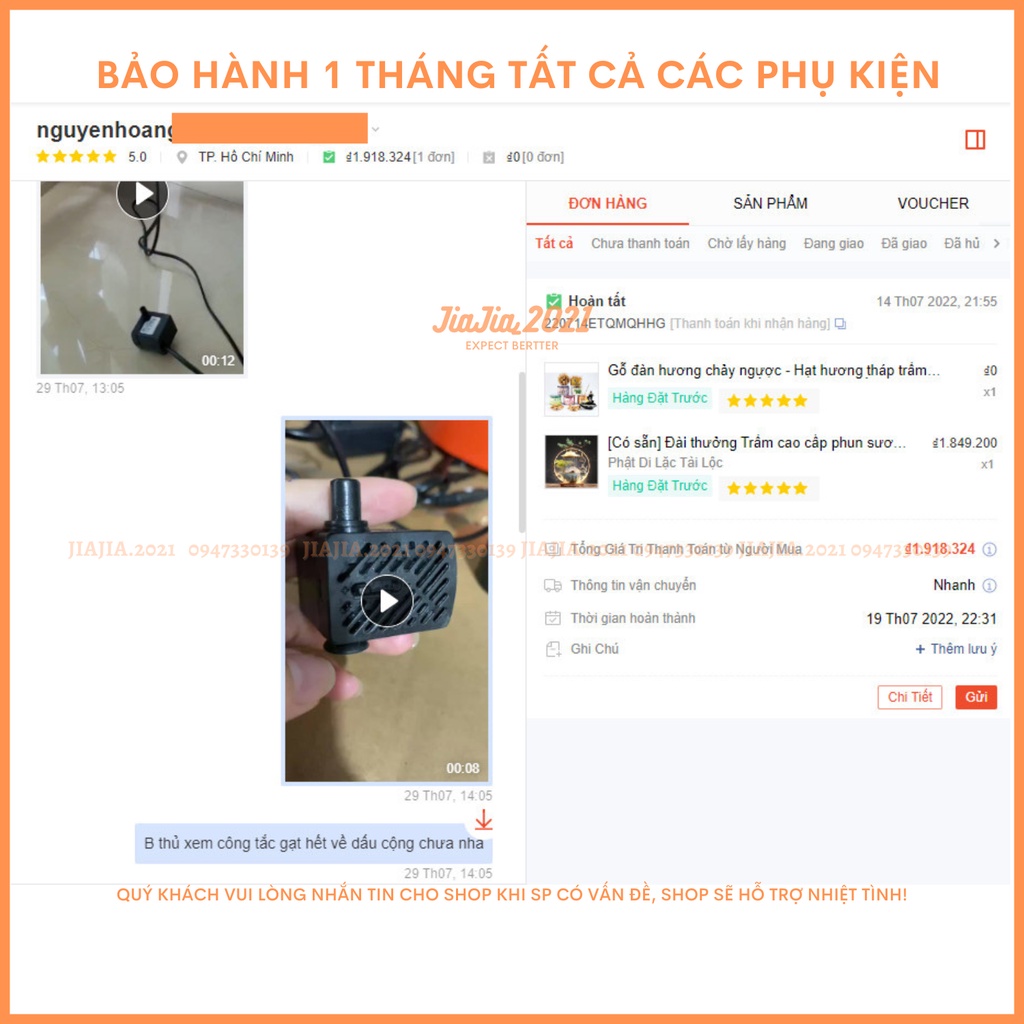 Tiểu cảnh thác nước cao cấp, đài thưởng trầm tài lộc phong thủy - Đài phun nước có đèn LED trang trí