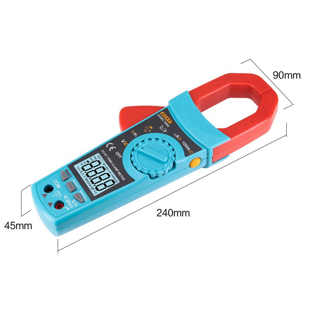 Đồng Hồ Ampe Kìm Vạn Năng Chất Lượng Cao Zoyi VC903 Đo AC/DC 1200 Hàng Chính Hãng - Bảo Hành 12 Tháng