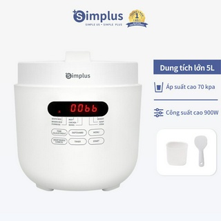 Simplus Nồi áp suất điện 5L nồi cao áp công suất lớn tự động dùng cho gia đình, Nồi hầm áp lực DFBA004