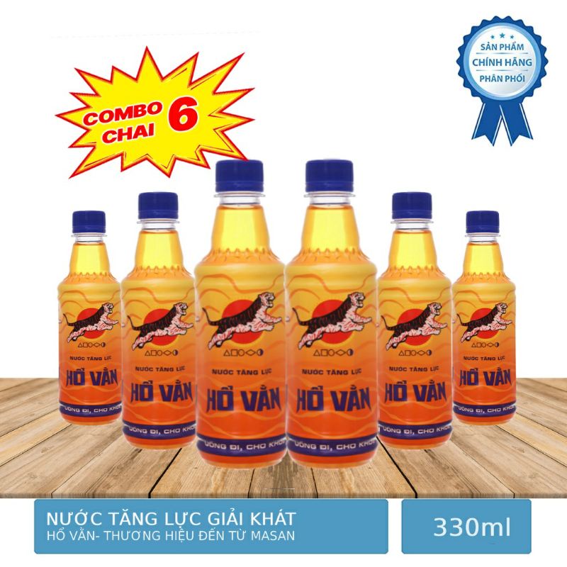 lốc 6 chai nước tăng lực hổ vằn 330ml