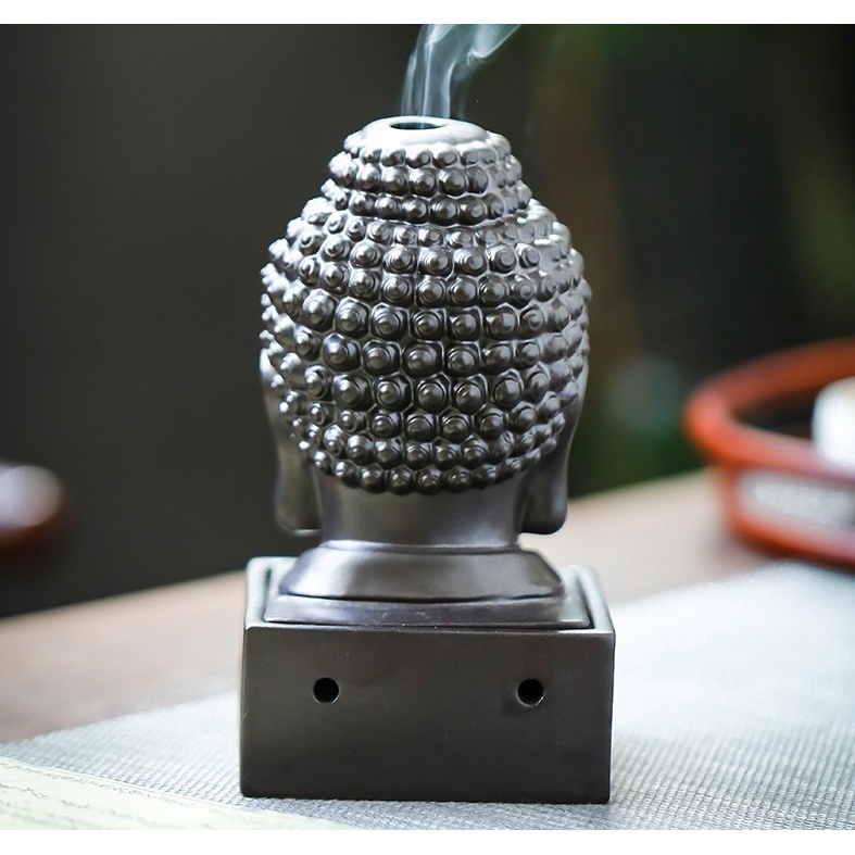 LƯ HƯƠNG XÔNG TRẦM, ĐỐT TRẦM BẰNG GỐM TƯỢNG PHẬT