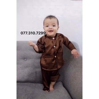 bộ quần áo bà ba cho bé trai bé gái ( đủ size- đủ màu) chất lụa siêu mát