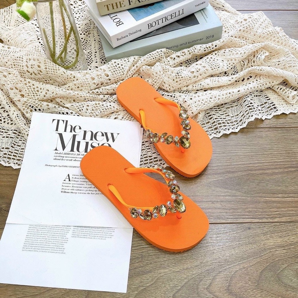 [Mã 33FASHIONSALE giảm 12% đơn 99K] dép kẹp nữ đính khoá cực xinh