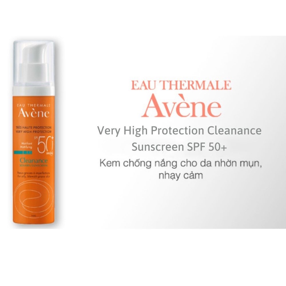 [Freeship+Tặng quà] Kem chống nắng cho da dầu mụn Avene Cleanance SPF50+ chính hãng Pháp - BeautyMart