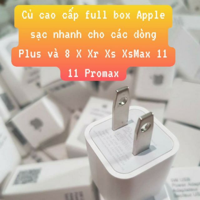 Củ  sạc iphone hàng cao cấp fullbox  sạc nhanh cực kì ổn định - Bảo hành 1 đổi 1 . Cam kết độ bền và  không lọan cảm ứng