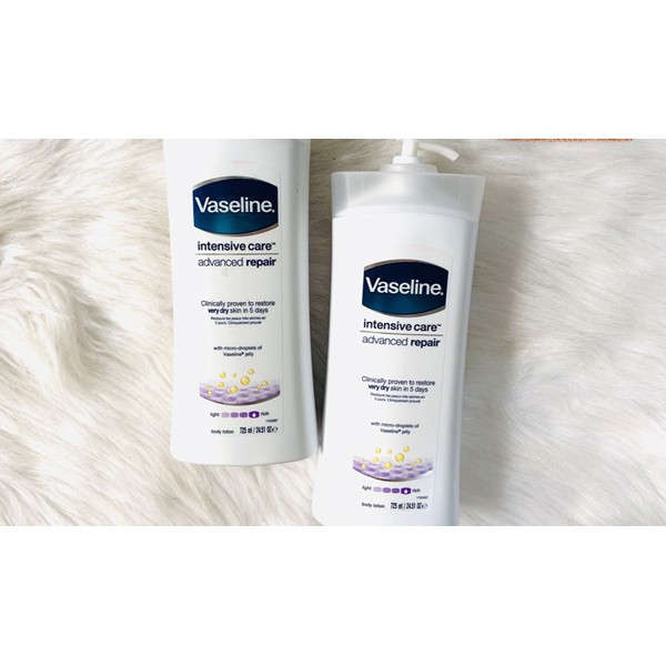 Sữa Dưỡng Thể Cấp Ẩm Phục Hồi Da Vaseline Intensive Care Advanced Repair 725ml