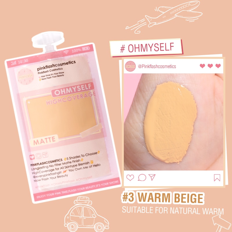 Kem Nền Flashmoment Che Phủ Toàn Diện Nhẹ Nhàng Chống Thấm Nước Dạng Du Lịch | BigBuy360 - bigbuy360.vn