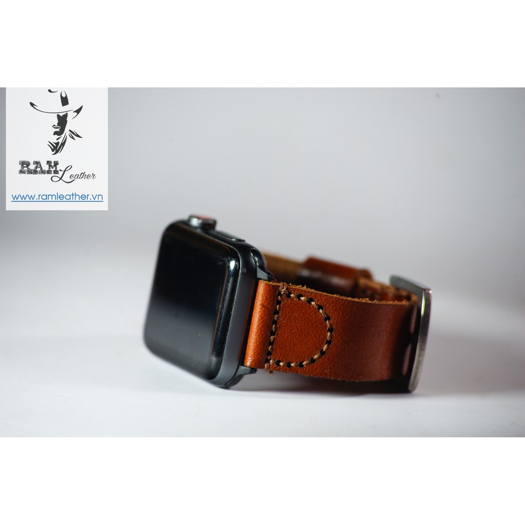 Dây đồng hồ Apple Watch , Iwatch , Iphone Watch Da Bò Phong Cách Phi Công RAM Leather Pilot Vachetta  Bền Đẹp