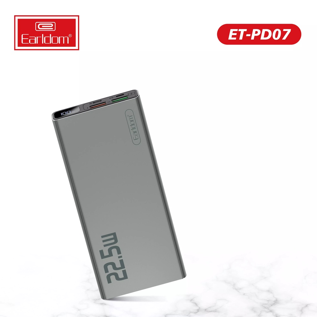 CHÍNH HÃNG EARLDOM Sạc Dự Phòng 10.000 mAh Hỗ Trợ Sạc Nhanh QC 3.0 Earldom PD – 07 | Phụ Kiện Thông Minh 247 VN