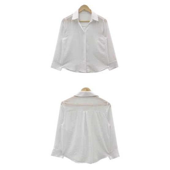 Áo sơ mi dài tay cổ bẻ hàng nút hàng nút phong cách Hàn Quốc mới 45190