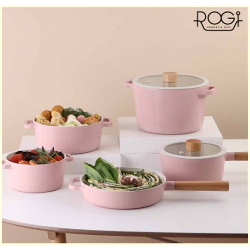 Shizell Rogi IH Làm nóng cảm ứng Hầm / Nồi / Nhiều Chảo / Chảo / Chảo | Chống dính | Dòng dụng cụ nấu ăn