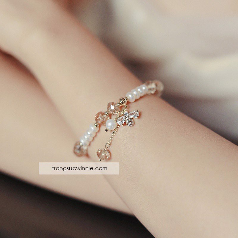 Lắc tay ngọctrai bee pha lê