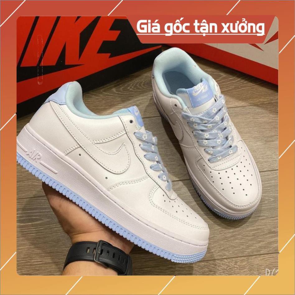 [FreeShip-Hàng Xịn Sale Sốc] Giầy AF1 trắng xanh hoa cúc 11 SC [ FREESHIP + BOX ]