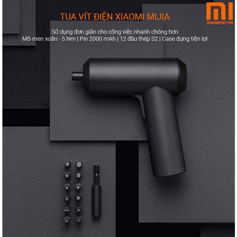 Bộ tua vít điện tử không dây Xiaomi Mijia S2 12 đầu - Tô vít điện Xiaomi mijia - Máy bắn vít điện Xiaomi