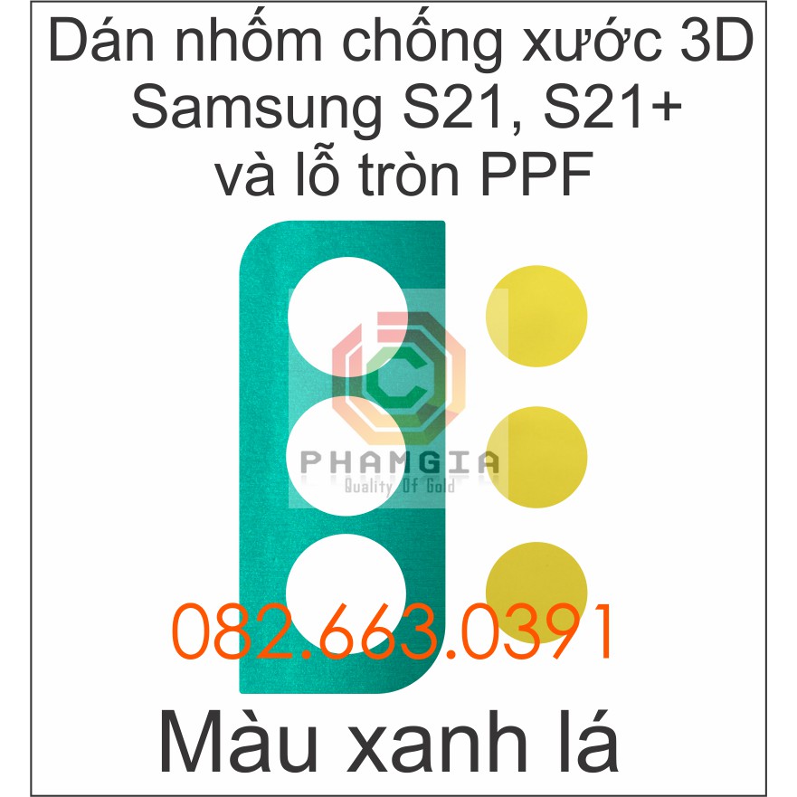 Dán decal nhôm chống xước camera Samsung S21 / S21+ (s21 plus)