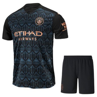 Quần áo Bóng đá CLB MANCITY ( ĐEN) SÂN KHÁCH   - Mùa giải 2020/21 - Vải thun lạnh cao cấp - Thấm hút mồ hôi cực tốt