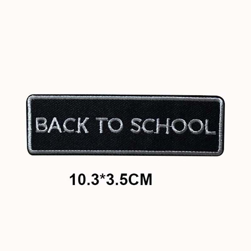 1 Miếng Dán Ủi Trang Trí Quần Áo Hình Chữ Thêu Phong Cách Punk Rock DIY