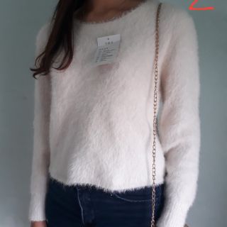 Áo len lông croptop tay dài C016