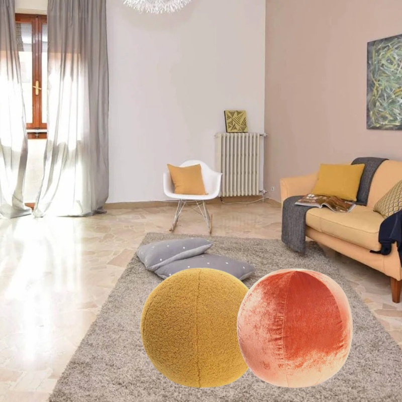 Gối Tròn Nhồi Bông PP Mềm Mại Phong Cách Bắc Âu Cho Bé