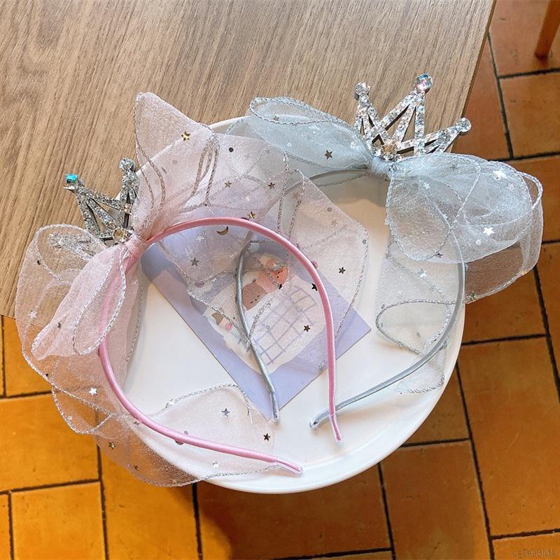 Băng đô cài tóc hình vương miệng công chúa thiết kế đơn giản thời trang Hàn Quốc cho bé