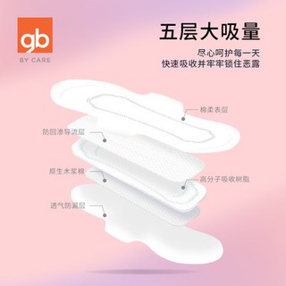 Gb trẻ em tốt thai sản phụ nữ thai sản khăn vệ sinh sau khi sinh bông vệ sinh dài M mã 10 miếng