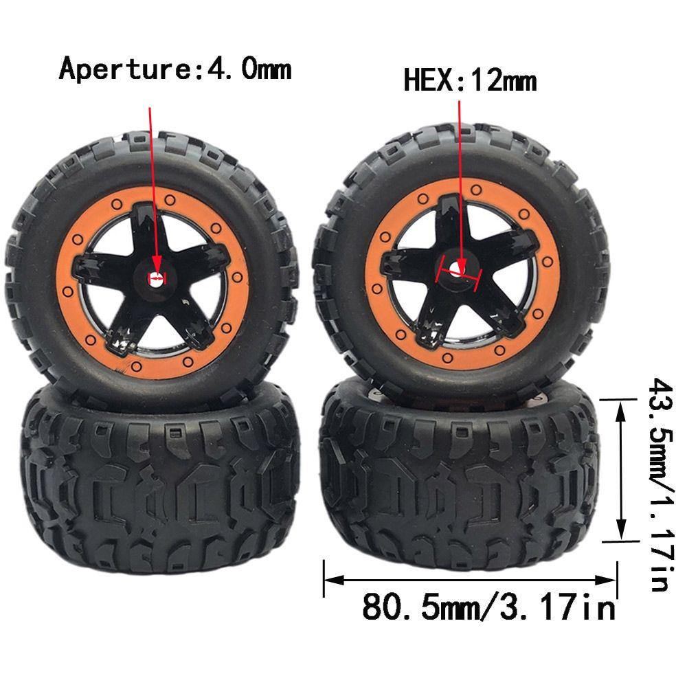 CHOOKEY 2 / 4 Bánh Xe Cao Su Cho Xe Điều Khiển Từ Xa