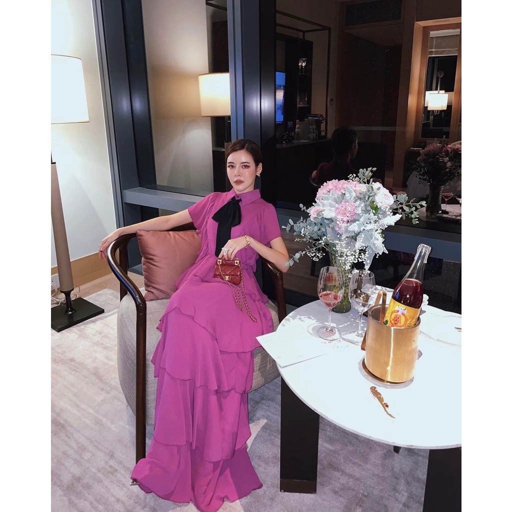 Váy/Đầm Maxi dáng dài xếp tầng chất liệu cao cấp Diana Dress