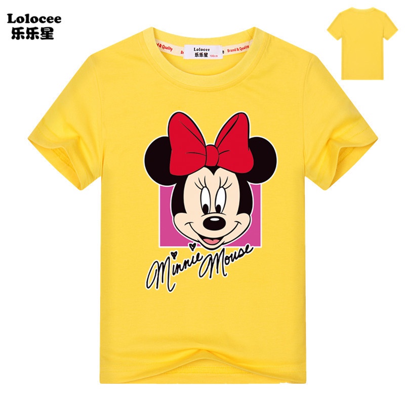 Áo thun trẻ em💖Áo cotton mát mịn họa tiết Chuột Minnie siêu kute dễ thương cho bé gái - SSSHOP