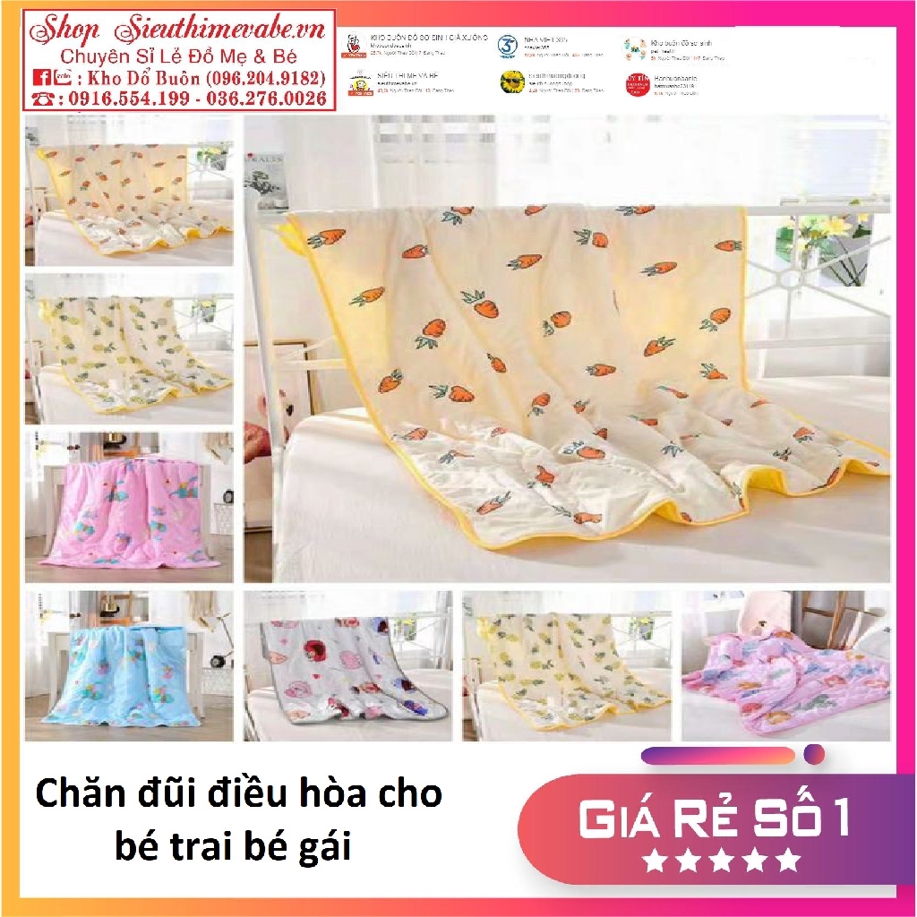 CHĂN ĐŨI HÈ THU TRẺ EM 110X150CM (HÀNG TÚI ZIP) CHUẨN XỊN