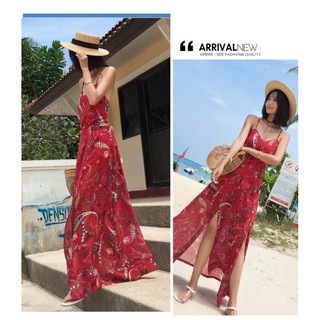 Váy Đầm maxi đỏ họa tiết cao cấp - Ảnh Thật- Hàng có sẵn - Hàng Thiết kế QCCC - Váy đẹp, Váy đi chơi, Váy đi biển