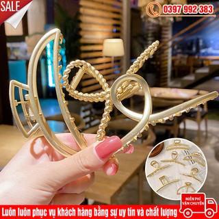 Kẹp Tóc Kim Loại Mạ Vàng LOẠI TO Thời Trang Hàn Quốc