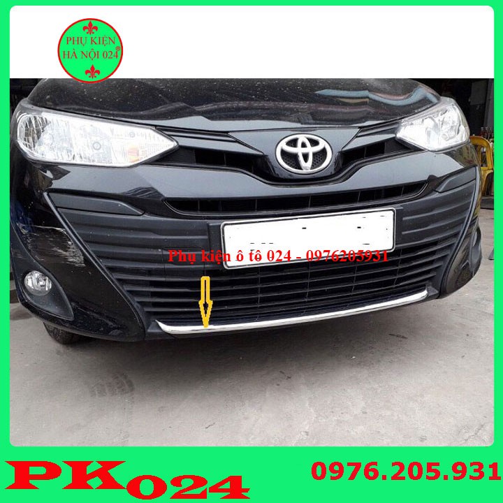 Ốp cản trước Vios 2019-2022 mạ crom trang trí chống trầy bảo vệ xe