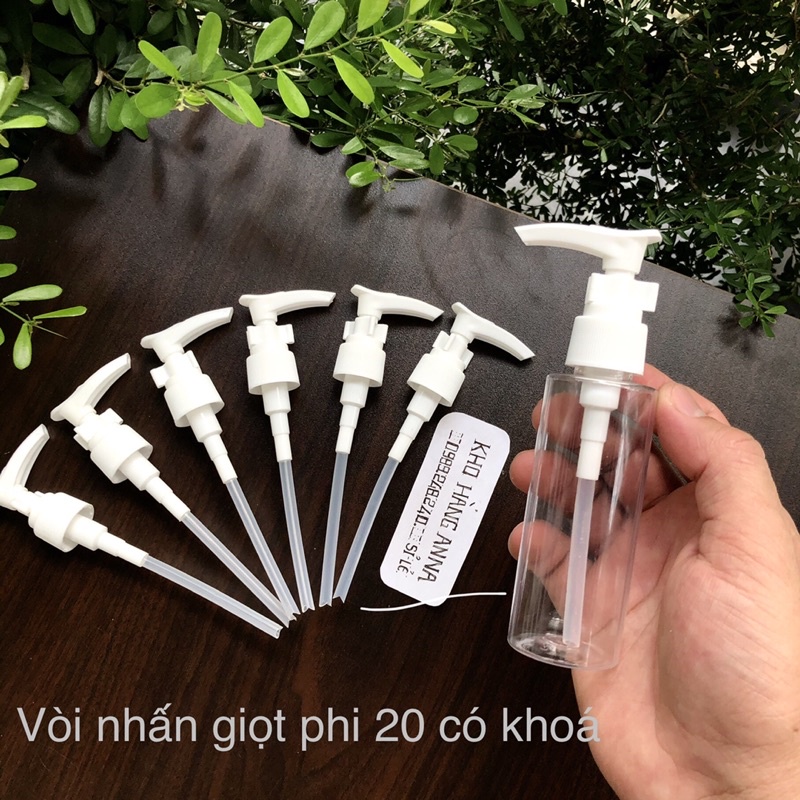 Combo 50 đầu xịt sương / xịt giọt / vòi nhấn nhỏ giọt phi 20 - Set 50 nắp xịt nước phi 20 dùng chai 30ml/ 50ml/ 100ml