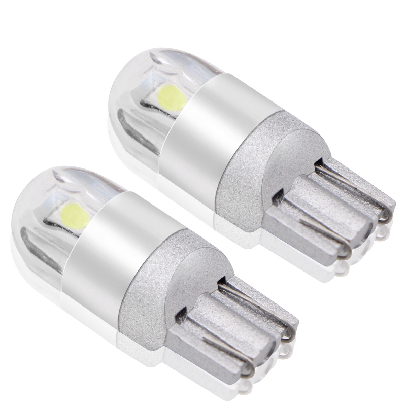 Bộ 4 bóng đèn LED T10 W5W 168 2 bóng 6000k 12v DC sáng trắng cho xe hơi