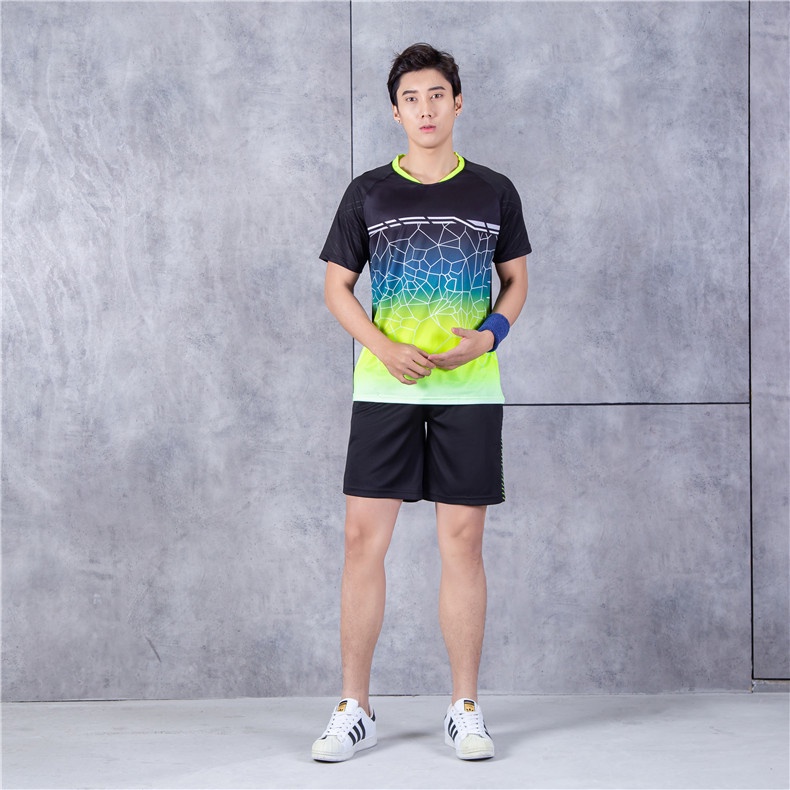 Bộ Quần Áo Thể Thao Tay Ngắn Nhanh Khô Thoáng Khí Hợp Thời Trang Cho Nam Và Nữ