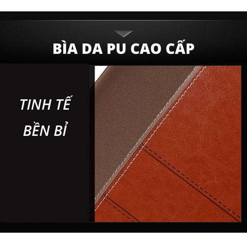 Sổ còng bìa da B5 kèm 100 tờ giấy kẻ ngang Heeton A16823 cao cấp