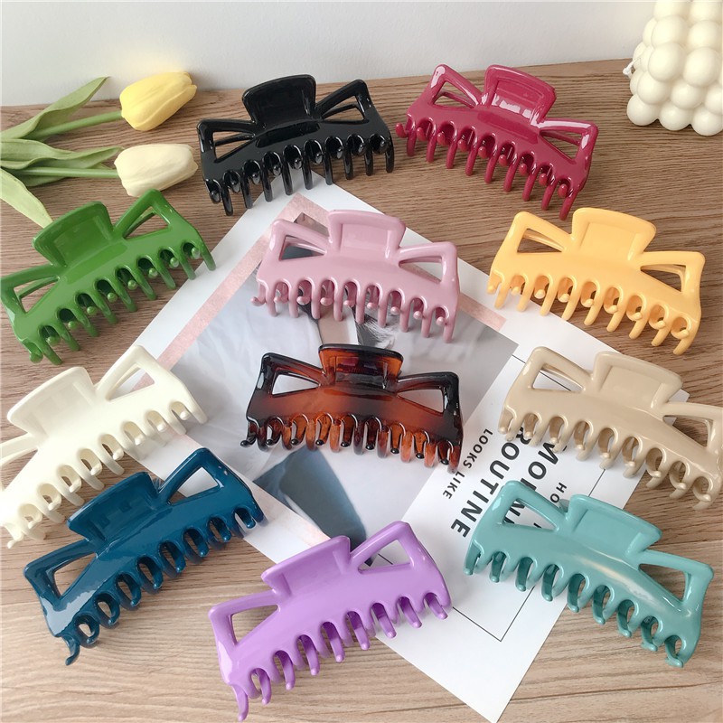 Kẹp Tóc Nhựa Cỡ Lớn Phong Cách Hàn Quốc Cho Nữ