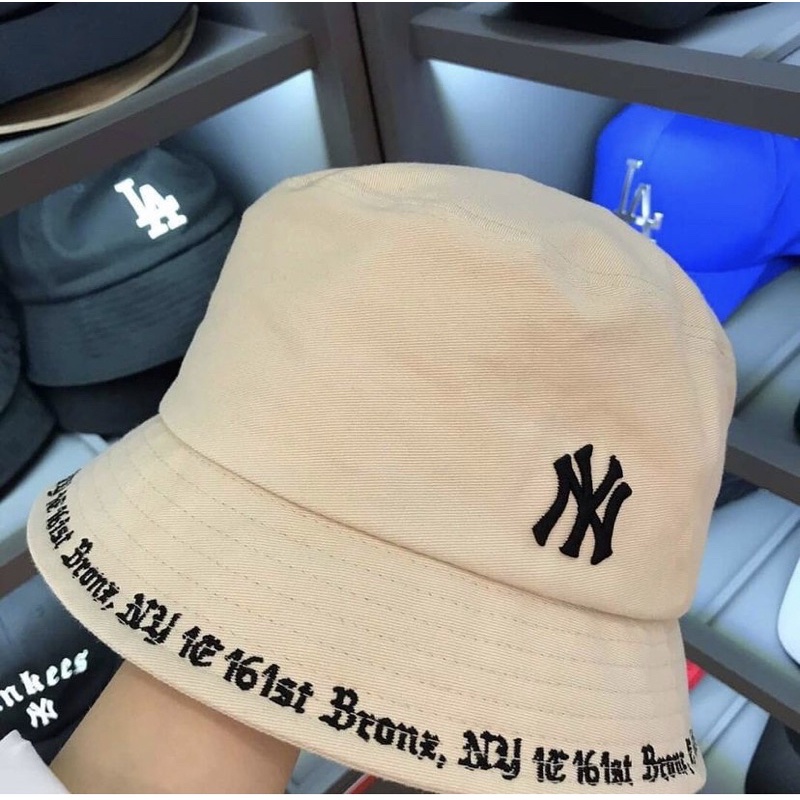 Mũ bucket MLB viền chữ