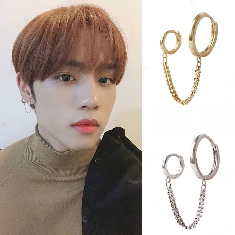 1 Chiếc Khuyên Tai Dạng Hạt Đính Đá Zircon Thời Trang Hàn Quốc Thanh Lịch Cho Nam / Nữ