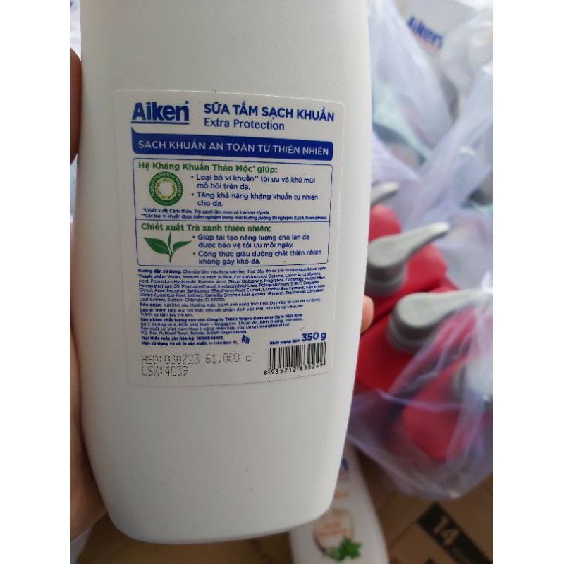 Sữa tắm sạch khuẩn cho gia đình Aiken 850g